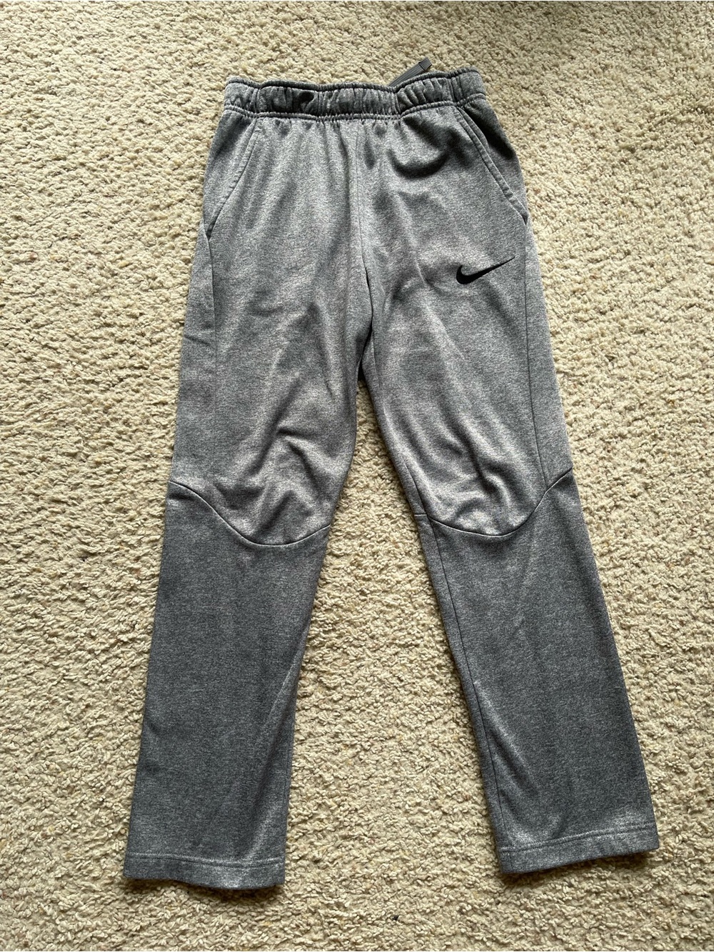 Nike Grey Kids' Athletic Joggers with Swoosh
